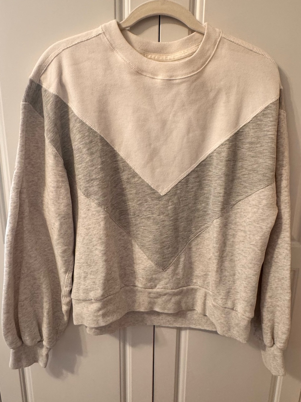 Abercrombie & Fitch Soft A&F Collection- Grey Color block Sweatshirt